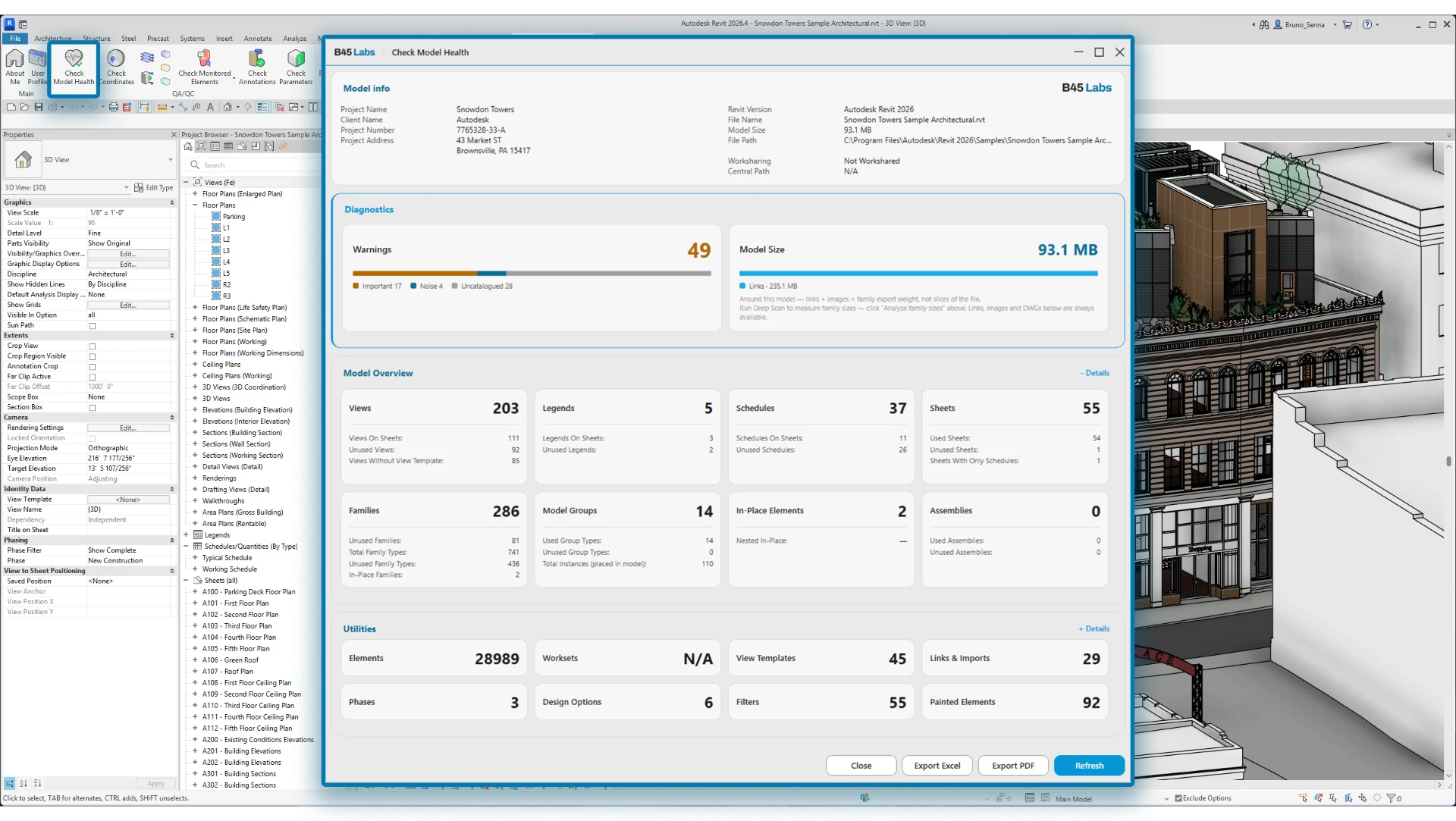 Check Model Health — Model Dashboard