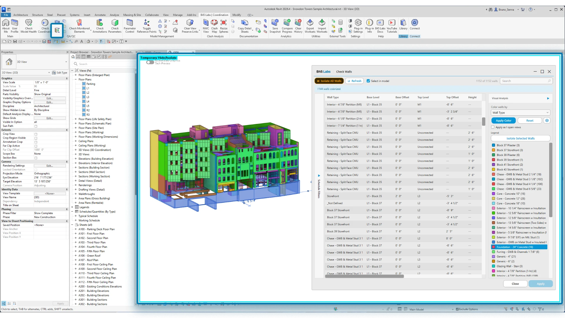 Check Walls — Parameter Audit